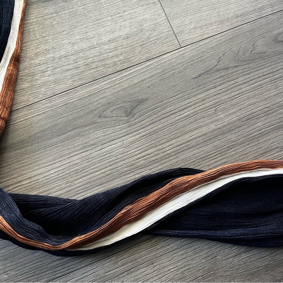 Veronica Beard Lang Tuxedo-Striped Metallic Textured-Voile Joggers Size XS - Picture 8 of 9